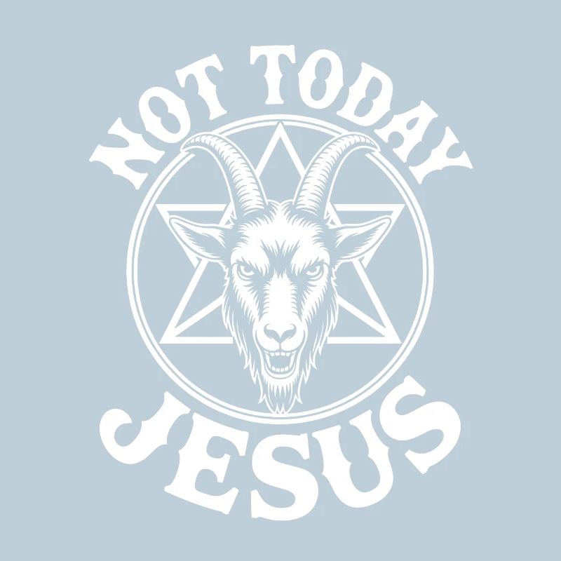 Gothic goat head with pentagram