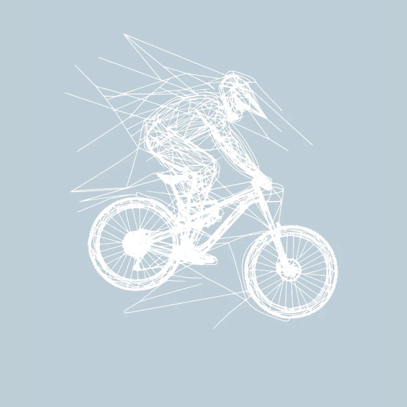 Mountain Biking Drawing