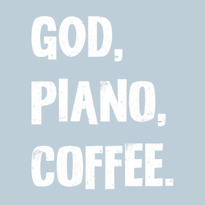 GOD PIANO COFFEE Typography