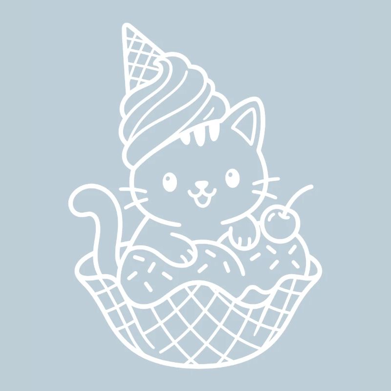 Kawaii Katze Eiscreme