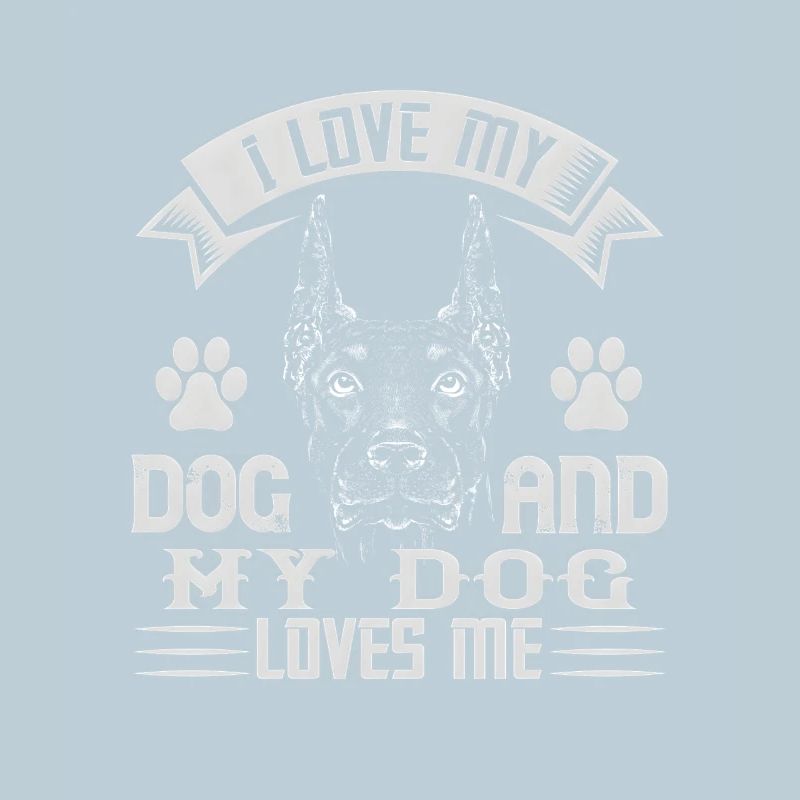 Le doberman adore dire design graphique