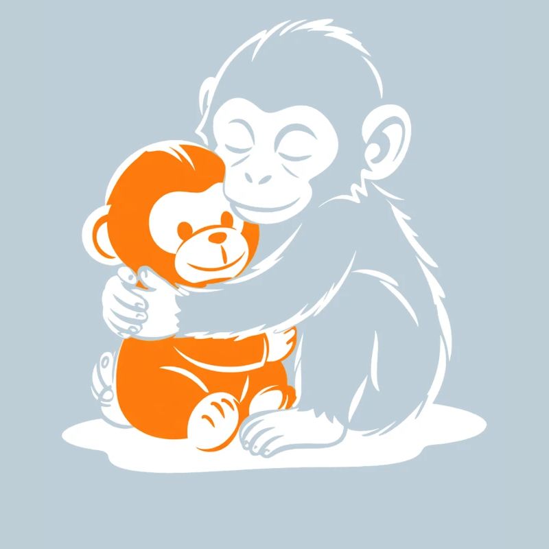 Duo de Singes Câlins
