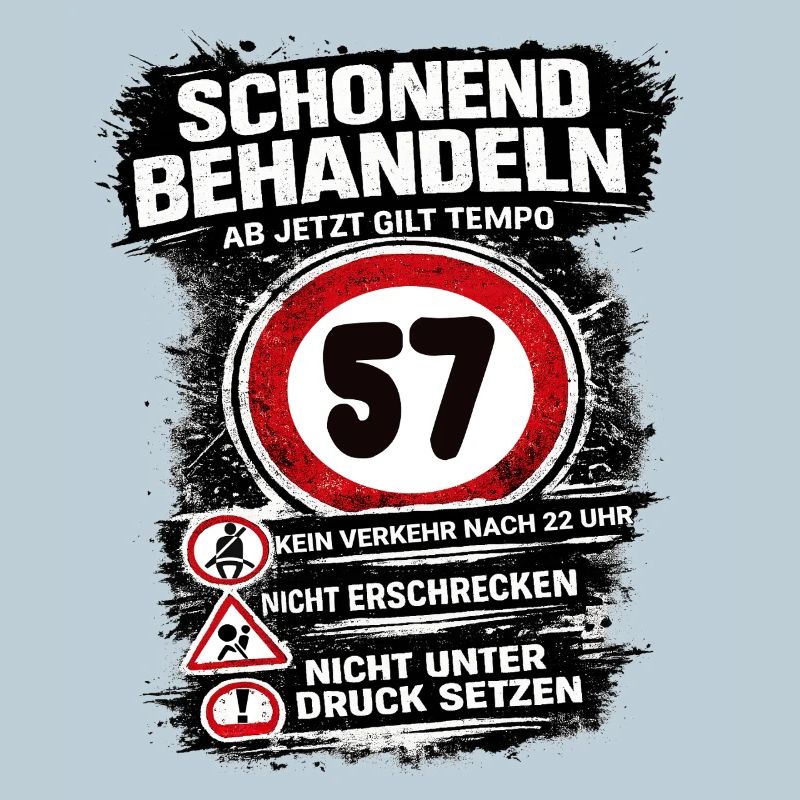 Traitez doucement Panneau de circulation 57 anniversaire