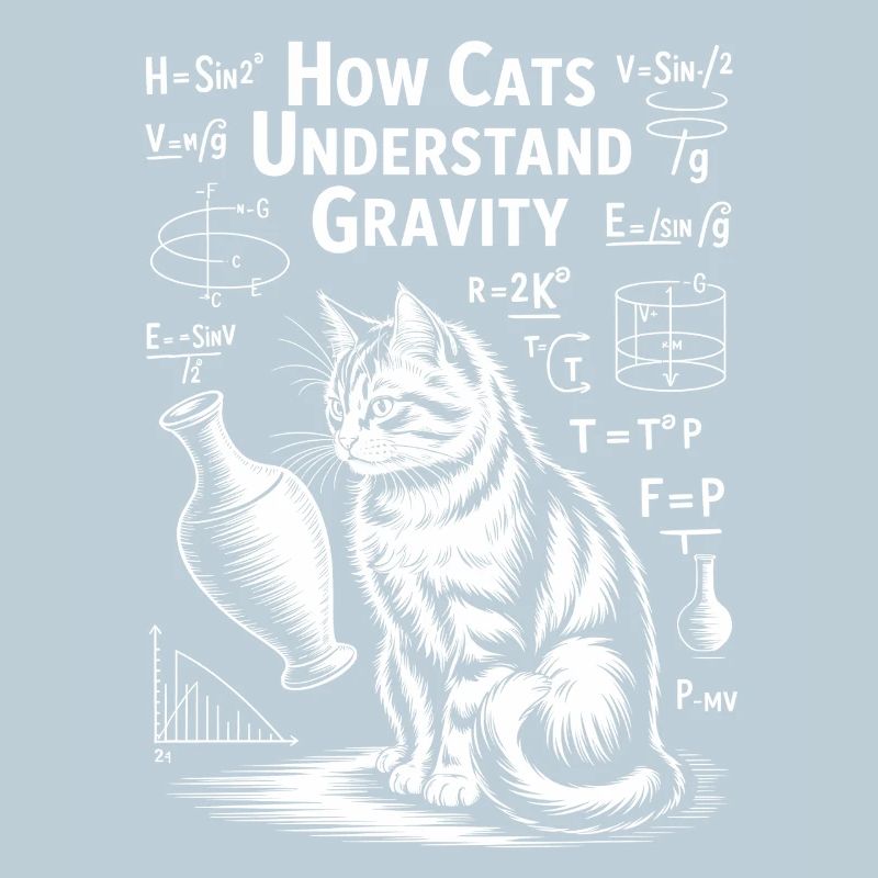 Dictions de chats de physique Blague de maths Cadeau de physique