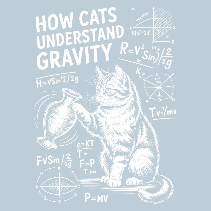 Dictions de chats de physique Blague de maths Cadeau de physique