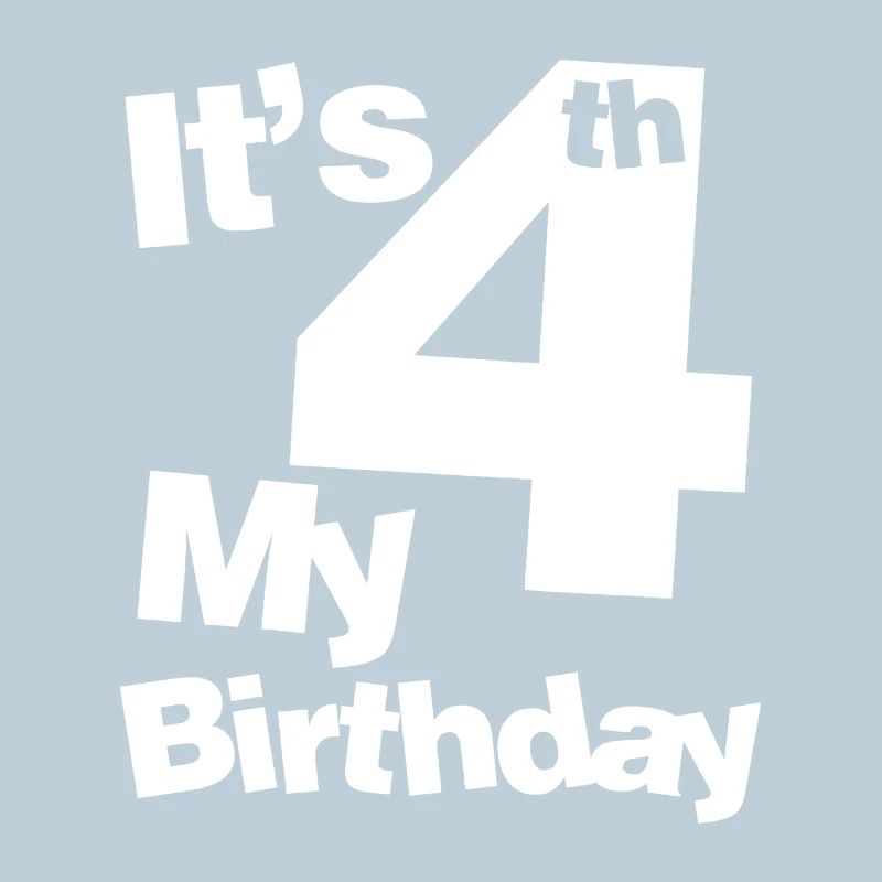 Graphisme en caractères gras pour son 4e anniversaire