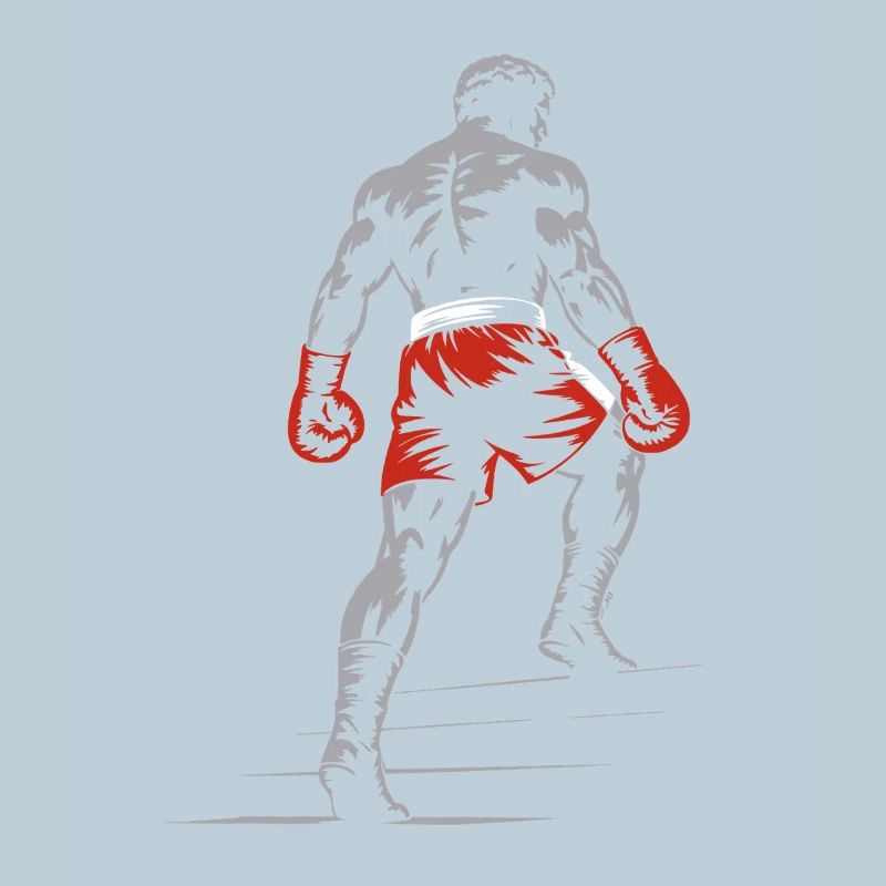 Boxer mit Boxhandschuhen