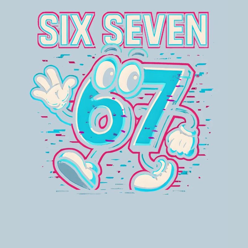 Six Seven 67 Meme Glitch Mascot Italian Brainrot