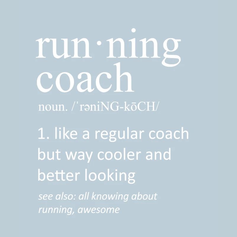 Définition du nom du coach de course drôle