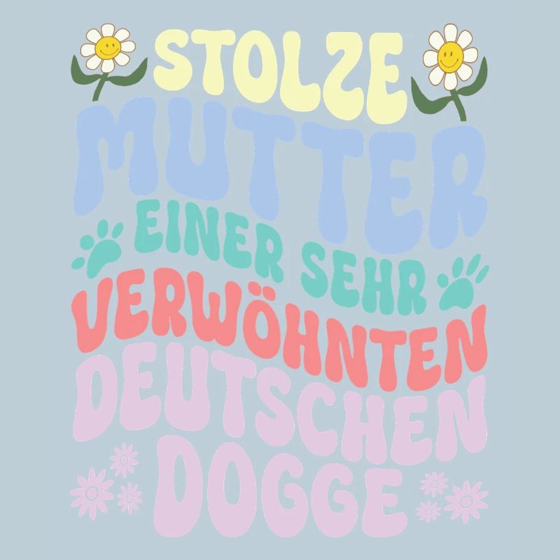 Stolze Hundemama einer Dogge