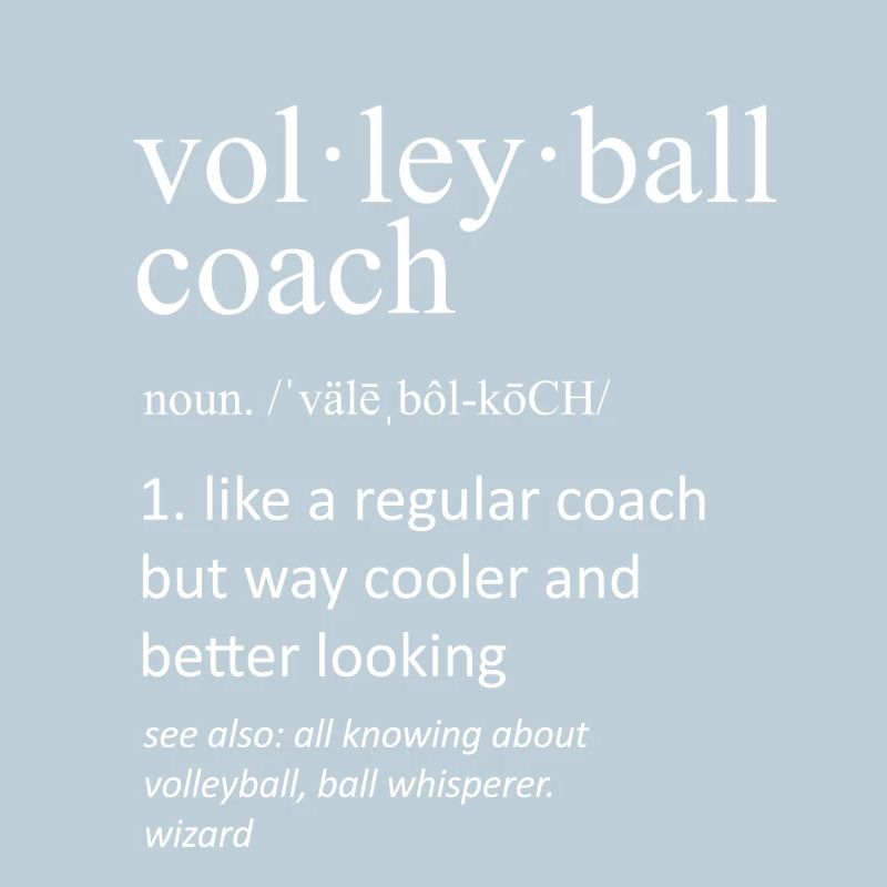 Volleyballtrainer Funny Dictionary Definition Art