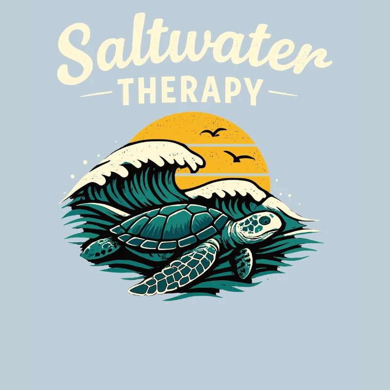 Saltwater Therapy Turtle Shirt Ocean Vibes