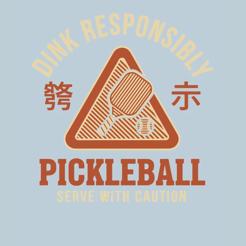 Pickleball-Spaßspieler Dink Responsible Caution