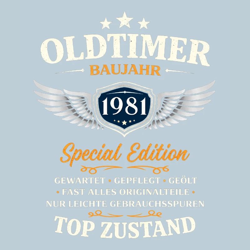 45. Geburtstag Geschenk Mann Oldtimer Vintage 1981
