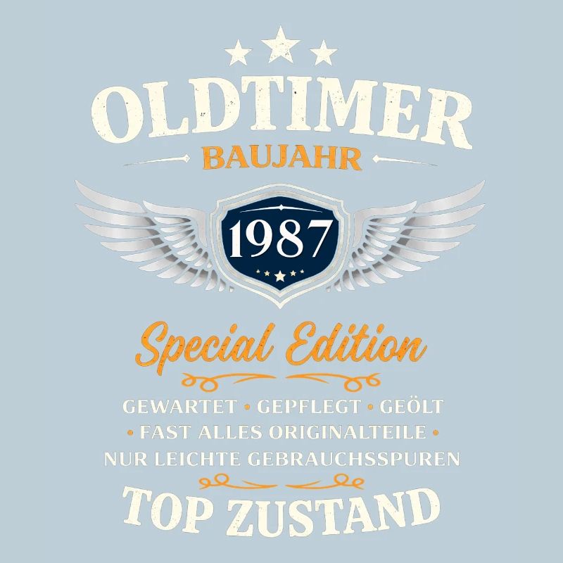 39. Geburtstag Geschenk Mann Oldtimer Vintage 1987
