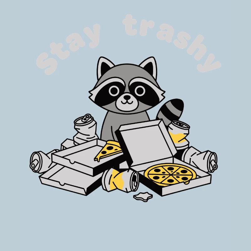 Reste un raton laveur trashy pizza panda trash