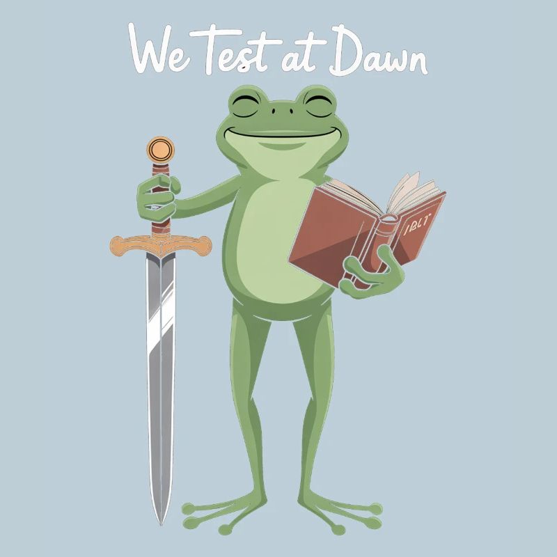 Grenouille de Test de l’Aube : Épée & Livre