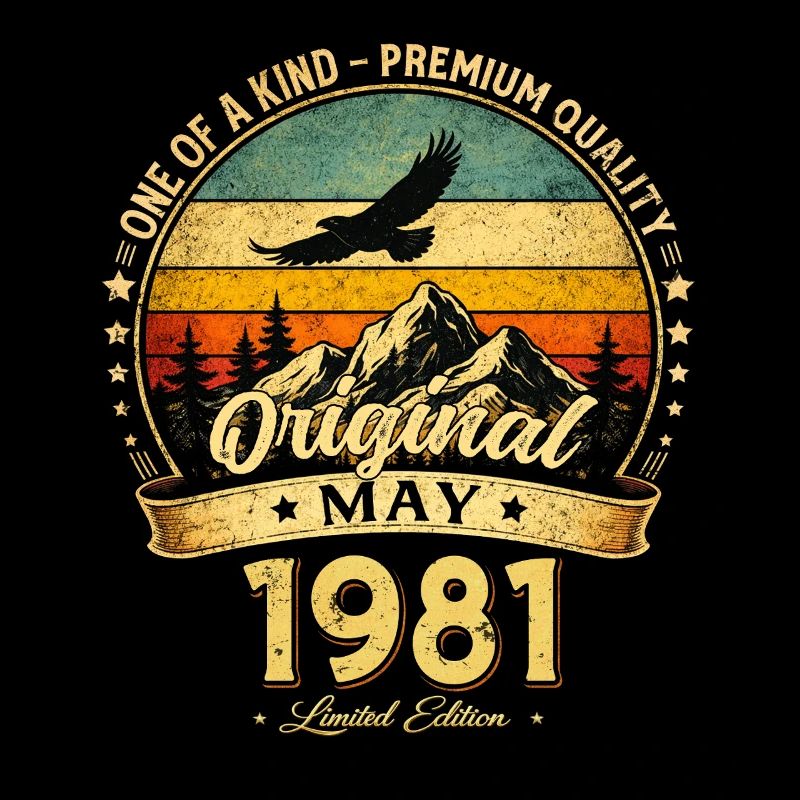45th Birthday Gift Husband Original May 1981