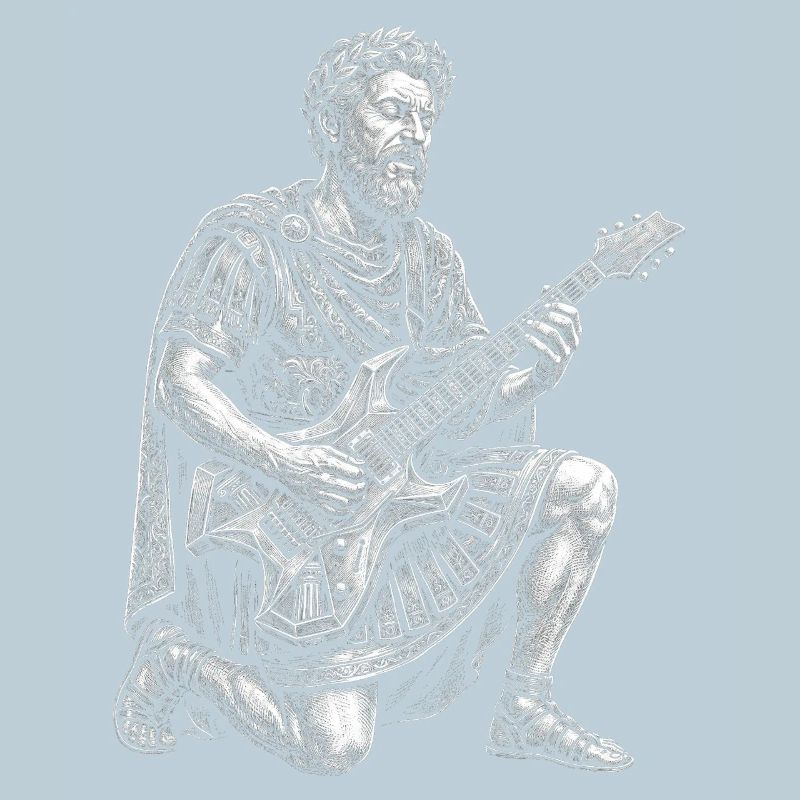 Marcus Aurelius plays guitar