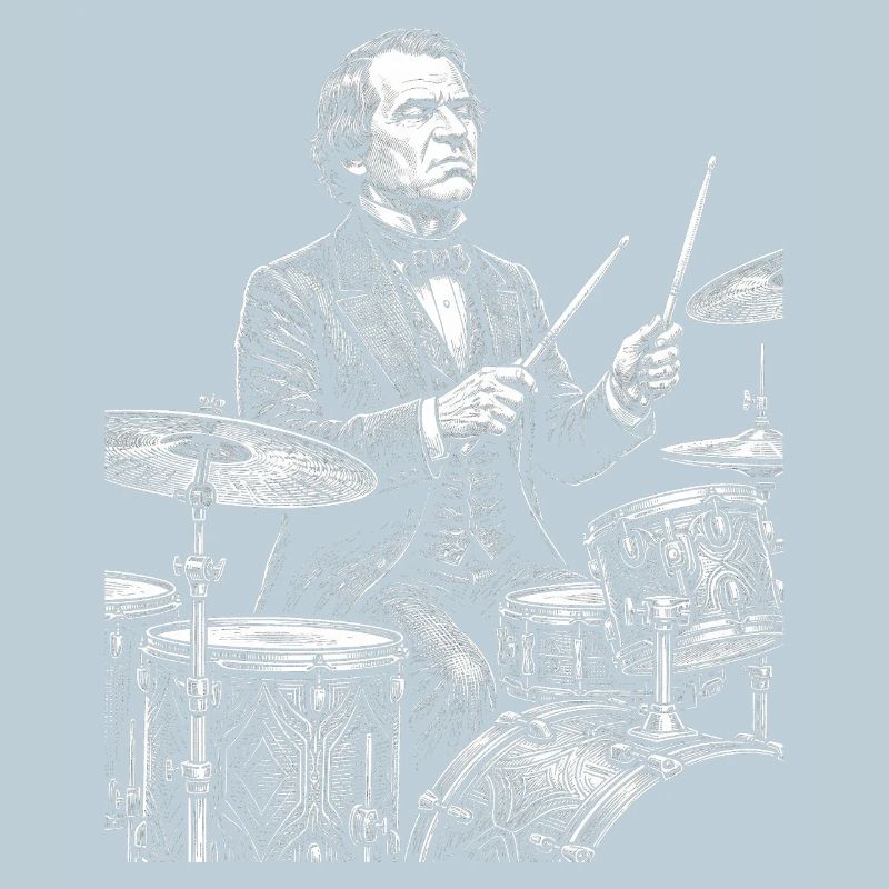 Andrew Johnson plays drums
