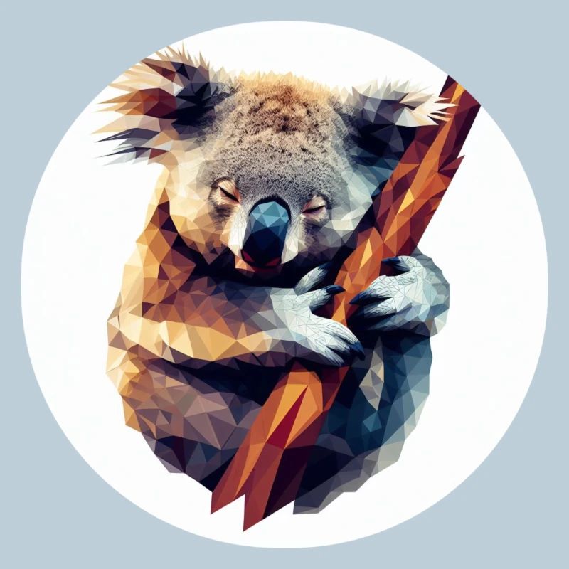 Koala dans l’Art polygonal sur la branche