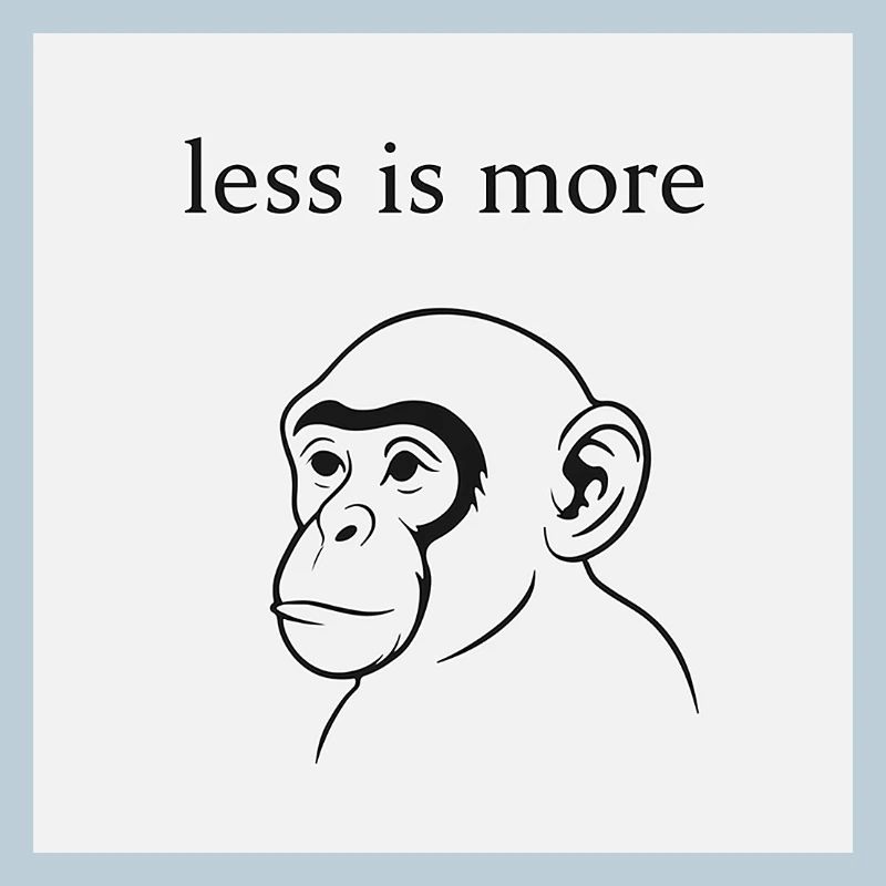 Minimalistische Affenmotivation