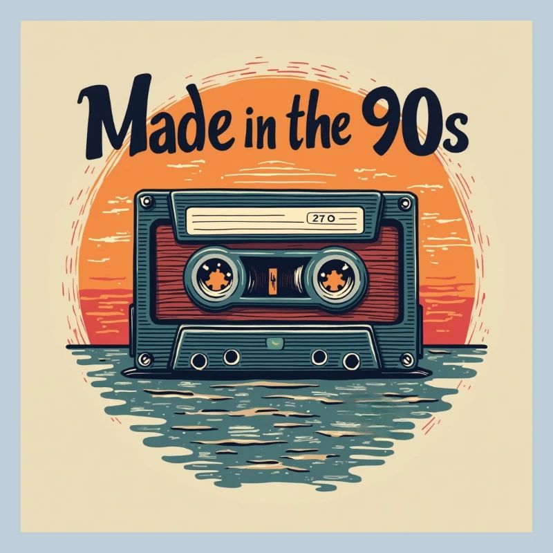 Conception audio rétro de la cassette