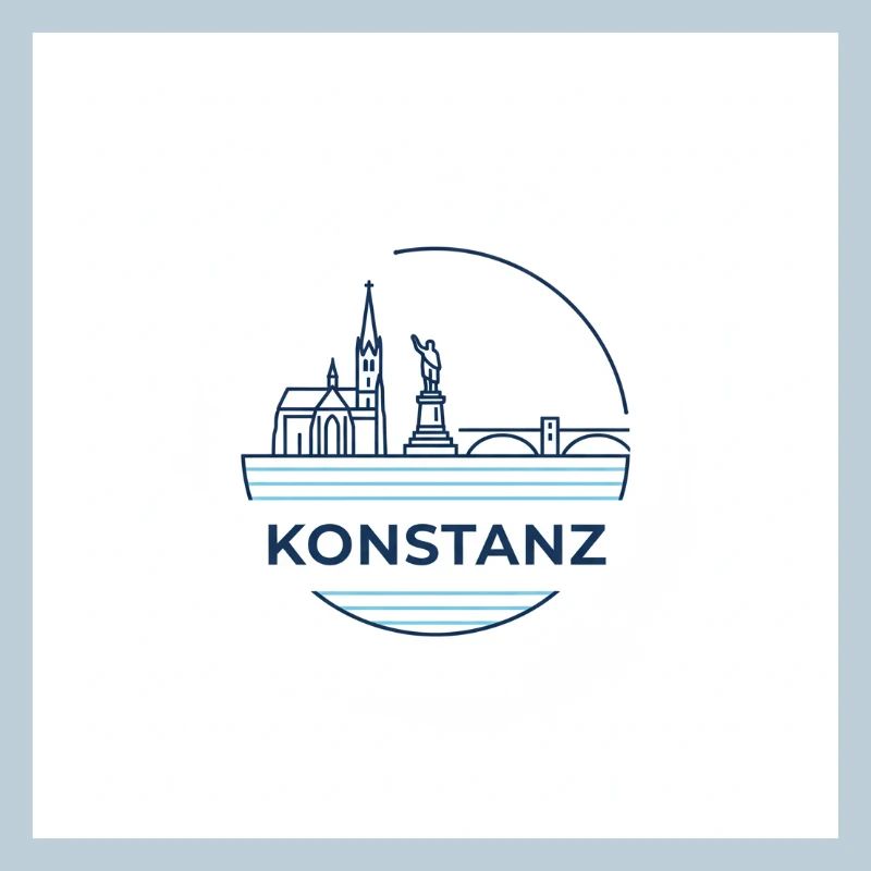 Konstanz Skyline Bodensee Emblem