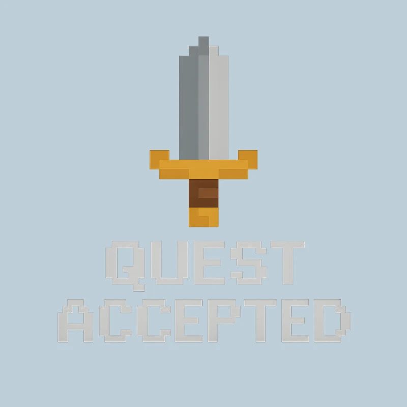 Quest Accepted Pixel Sword