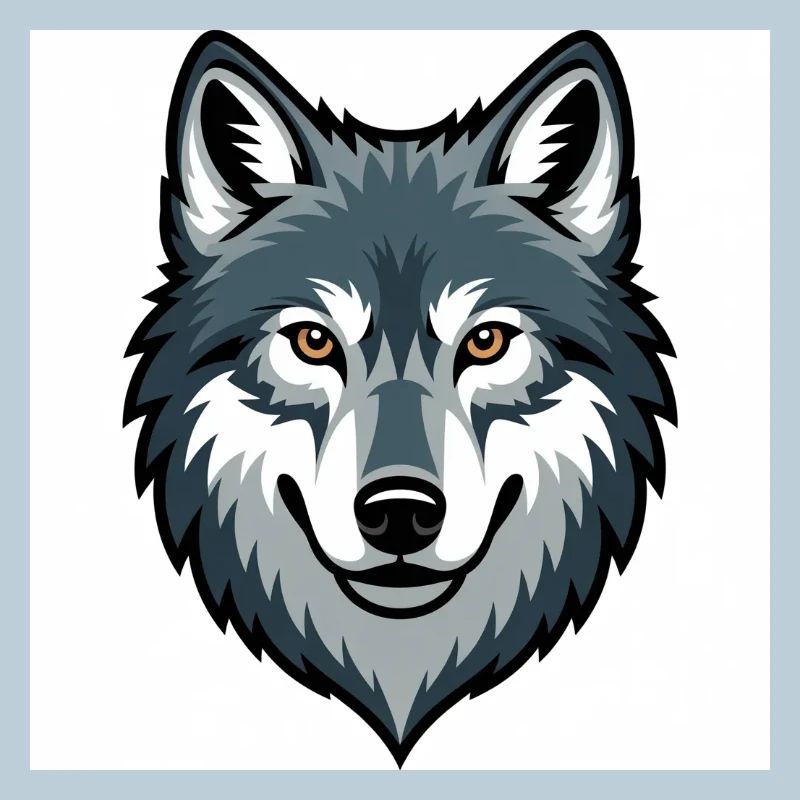 Wolf Head – stylized illustration