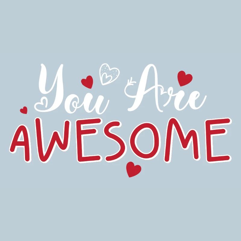 You Are Awesome Hearts Skript