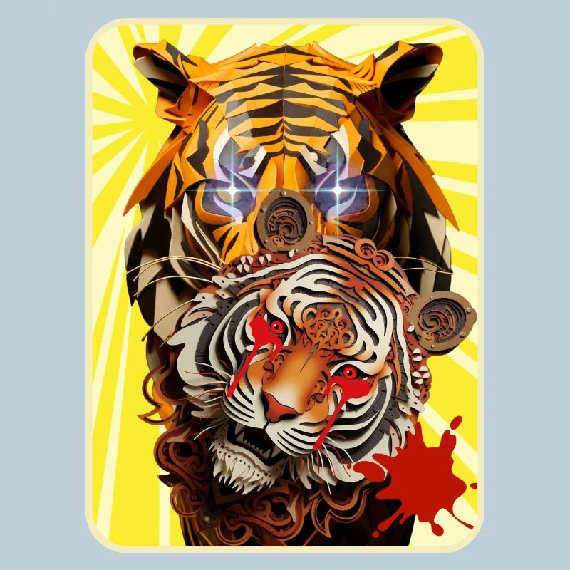Tiger and lion
