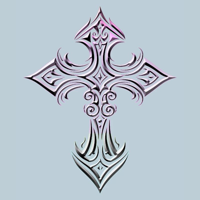 Irisierendes Filigrankreuz