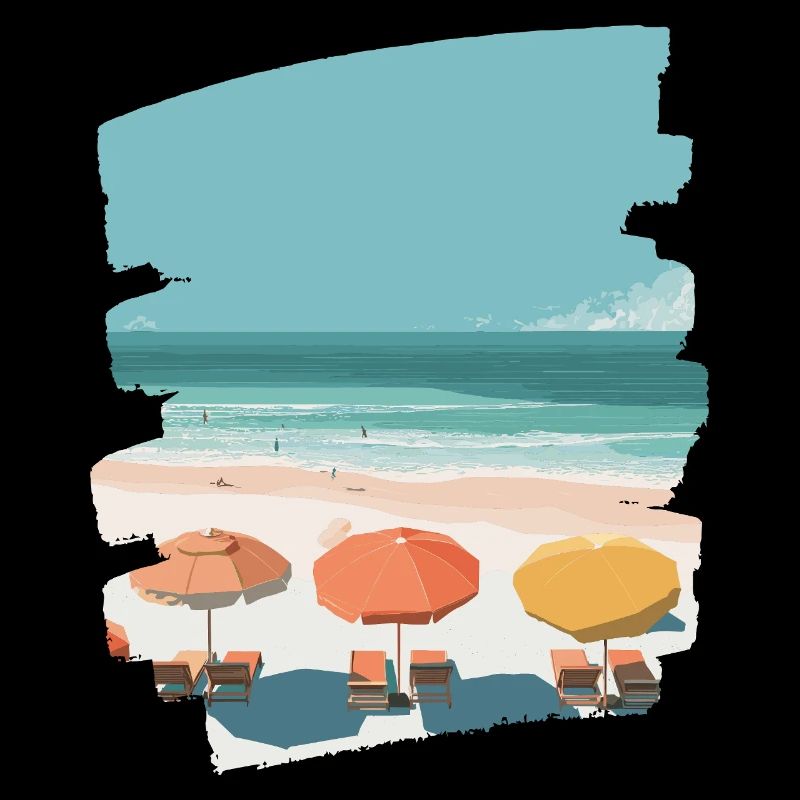 Beach Sea Palm Trees