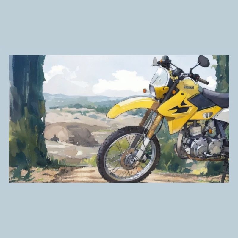 Motorrad in der Berglandschaft