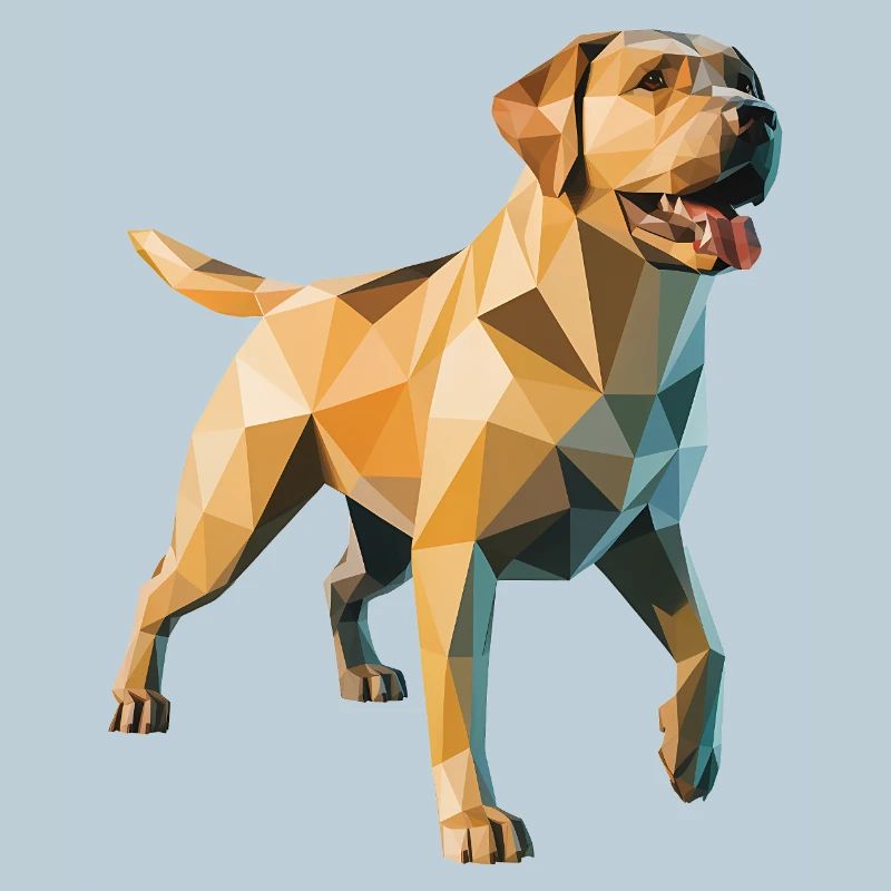 Labrador Retriever - Cooles Low Poly Logo