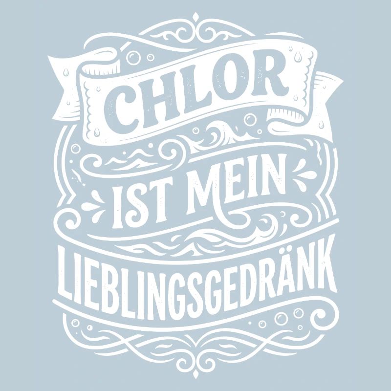 Le chlore est ma boisson préférée. Humour de natation