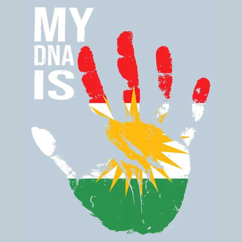 Kurdes du Kurdistan Conception à la main avec drapeau
