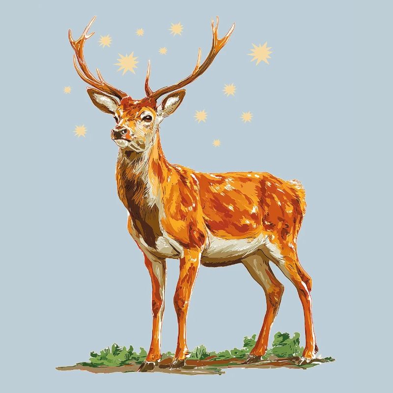 Cerf avec des étoiles