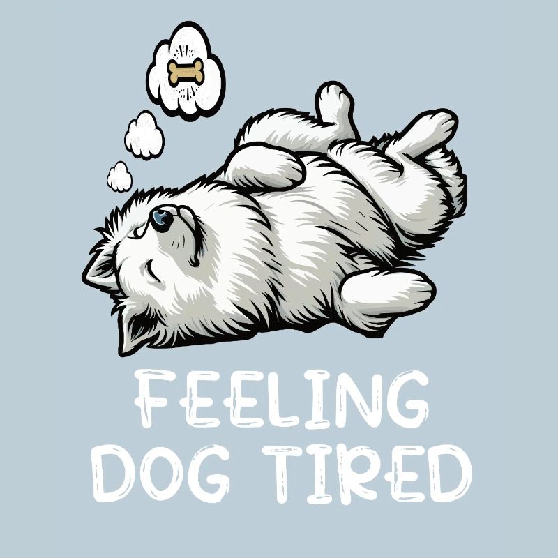 Feeling Dog Tired Weißer Schäferhund Schäferhunde