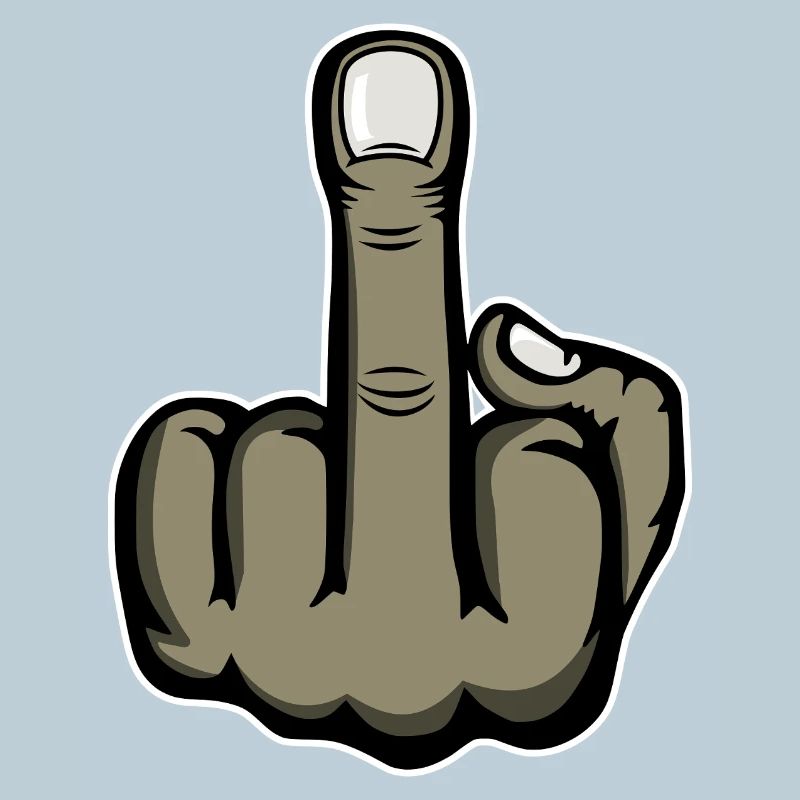 Mittelfinger Grafik Sticker