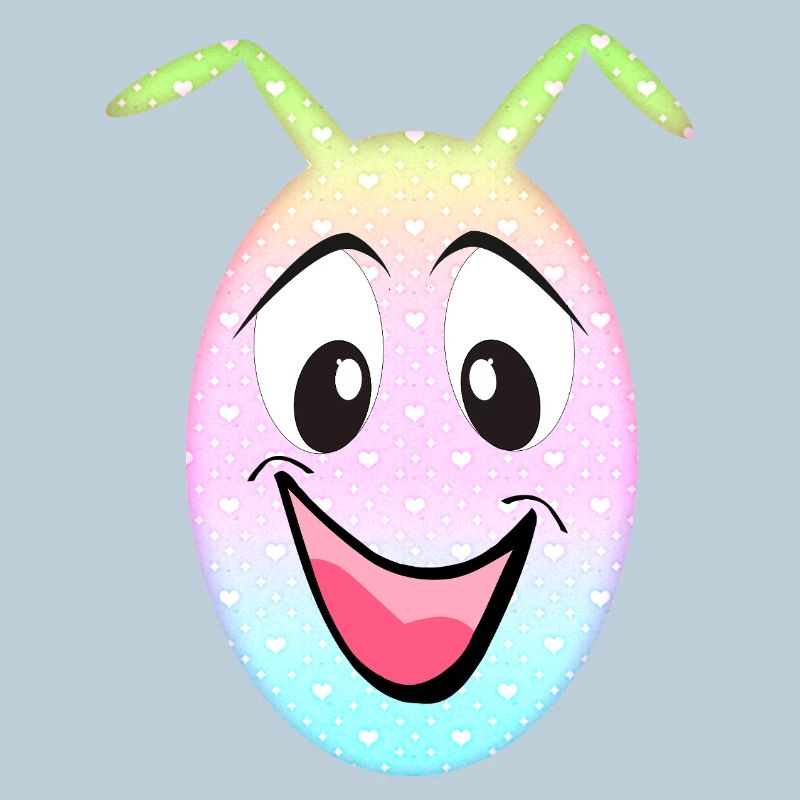 Pastel Hearts Smile Egg Kawaii