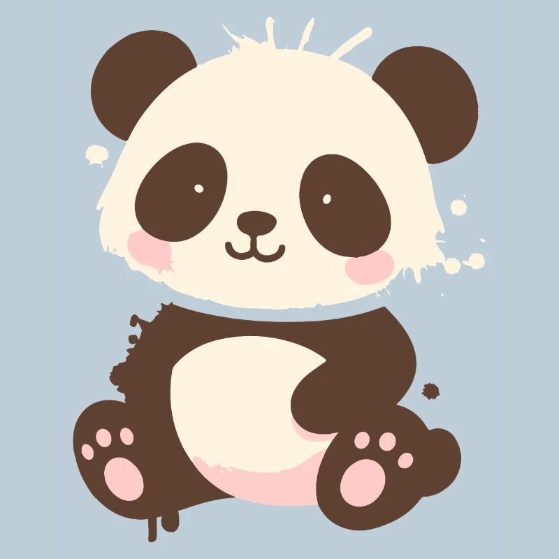 Cute Panda – Playful Graffiti Cartoon