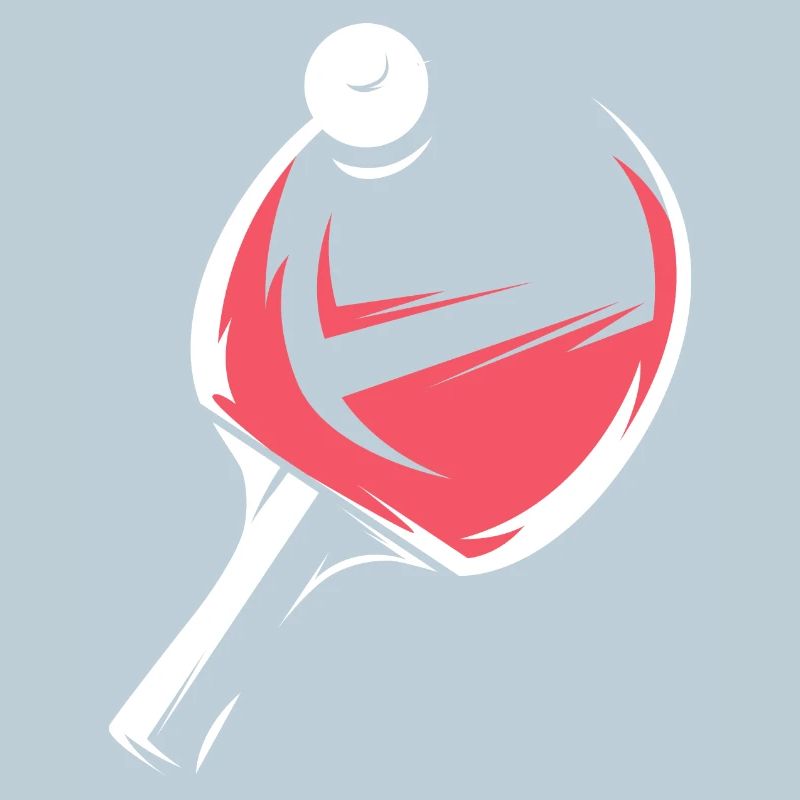 Équipe d’illustration de jeu de raquette de tennis de table