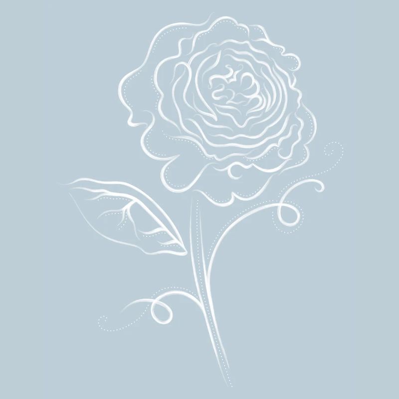 Rose fleur blanc élégant