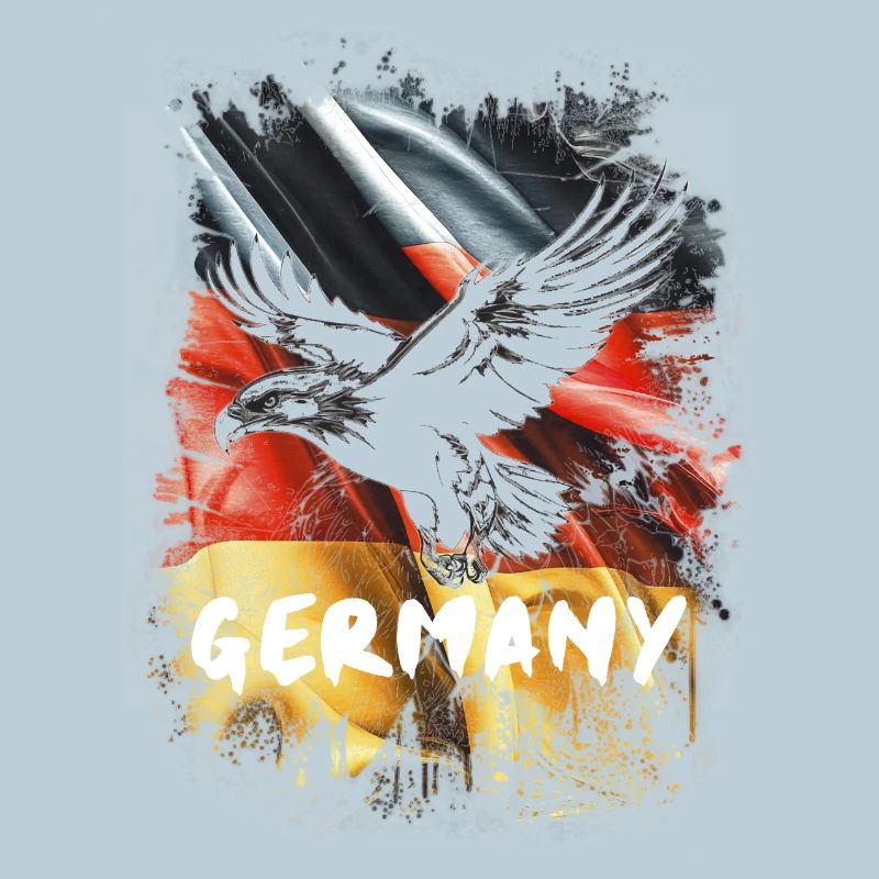 Deutscher Adler mit Deutschland Flagge