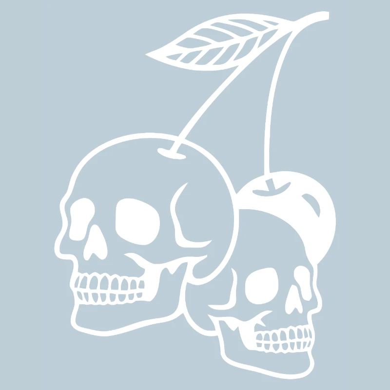 Illustration d’art de crâne de cerisier