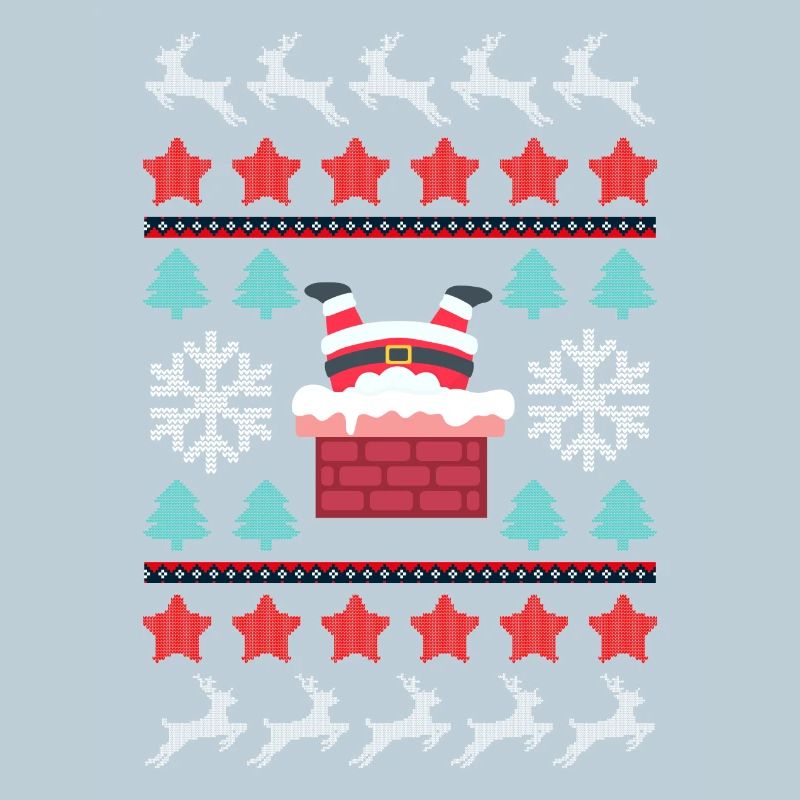 Santa's Upside Down in the Chimney