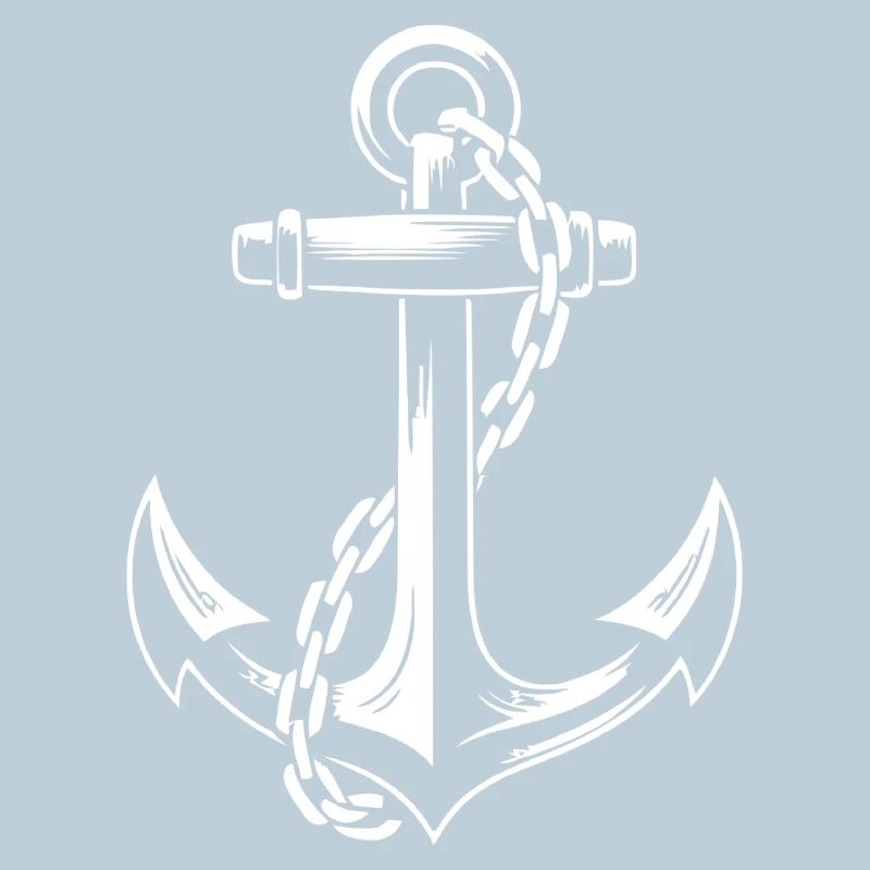 Ancre de bateau robuste avec chaîne