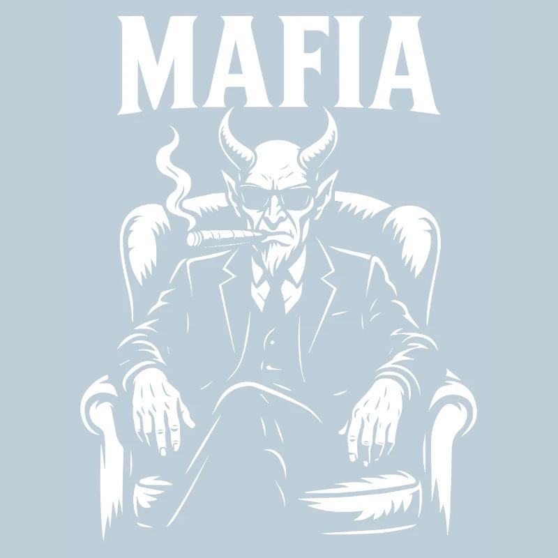 Mafia Mephisto Zigarre rauchend